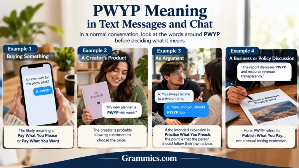 PWYP meaning in text messages and chat examples