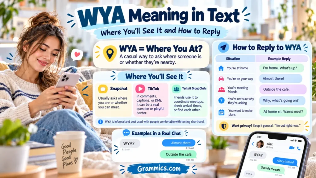 WYA meaning in text messages and social media