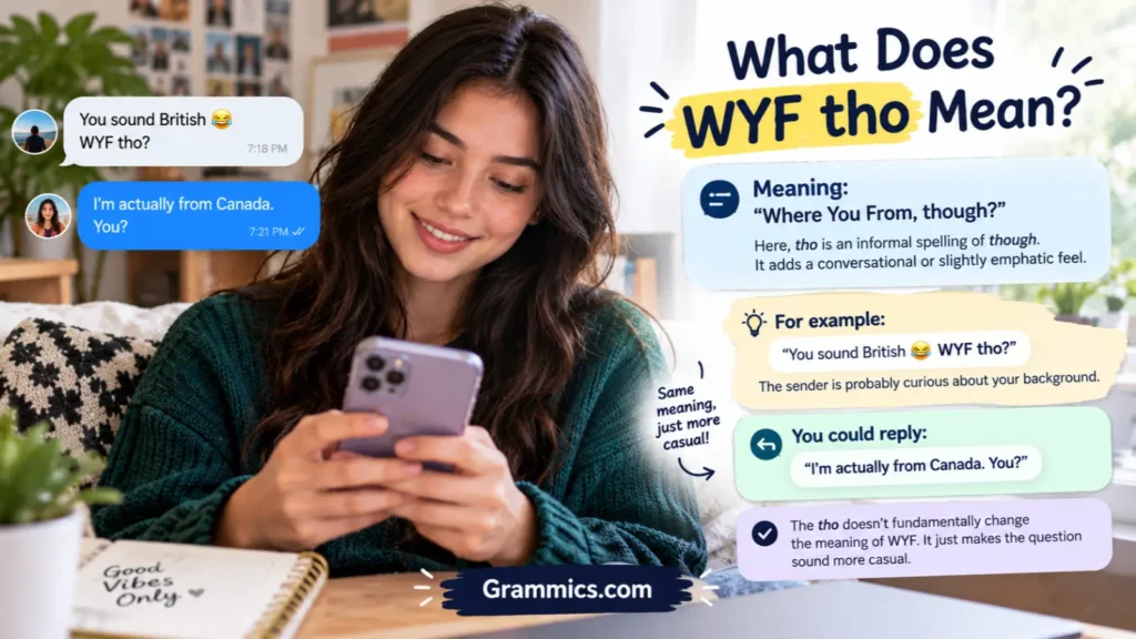 WYF tho meaning in text and chat