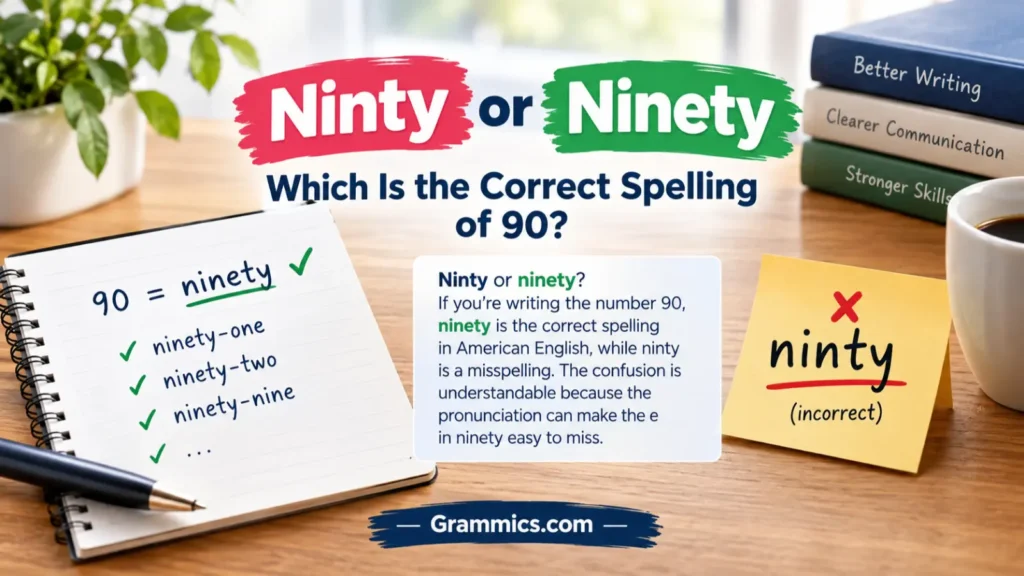 Ninty or Ninety Correct Spelling and Usage of 90