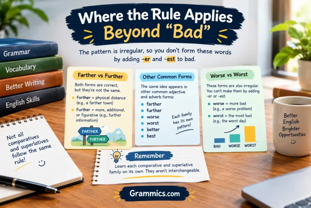 Where the spelling rule applies beyond bad